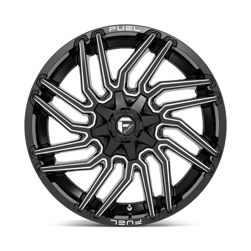 Fuel 1Pc D773 Typhoon 22X10 -18 Gloss Black Milled