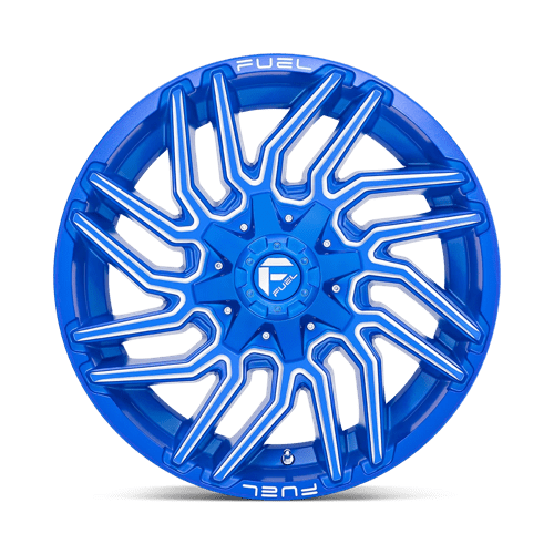 Fuel 1Pc D774 Typhoon 22X10 -18 Anodized Blue Milled