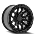 Arena Terra 17X9 +0 Satin Black W/ Gloss Black Lip