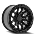 Arena Terra 17X9 +0 Satin Black W/ Gloss Black Lip
