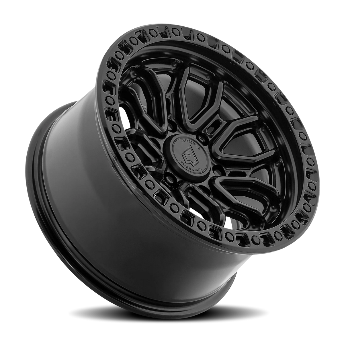 Arena Terra 17X9 +0 Satin Black W/ Gloss Black Lip