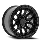 Arena Terra 17X9 +0 Satin Black W/ Gloss Black Lip