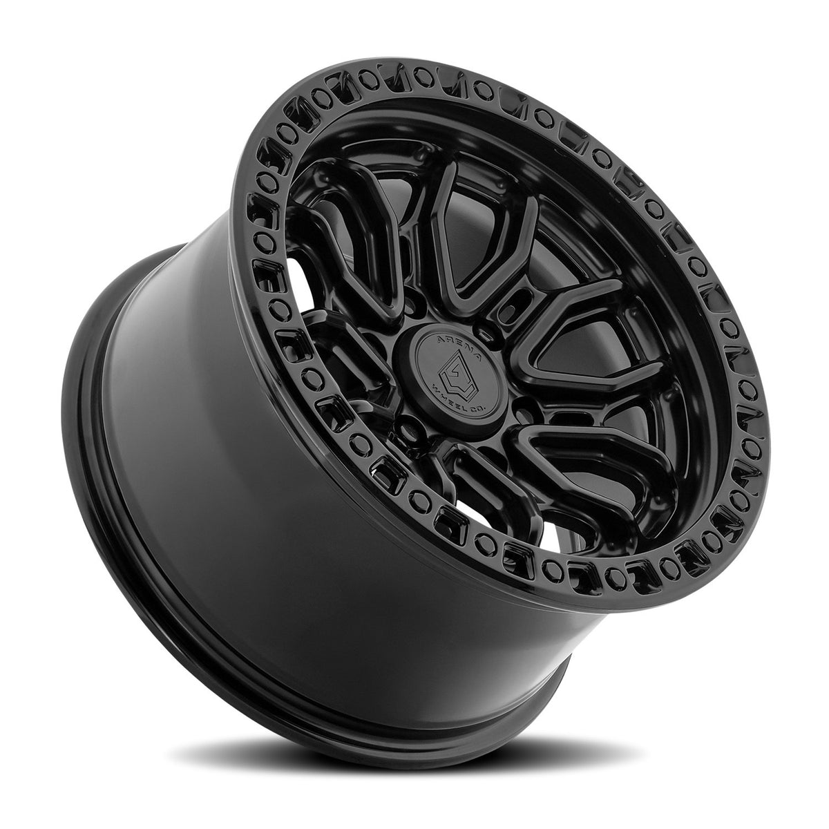 Arena Terra 17X9 +0 Satin Black W/ Gloss Black Lip