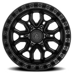 Arena Terra 17X9 +0 Satin Black W/ Gloss Black Lip