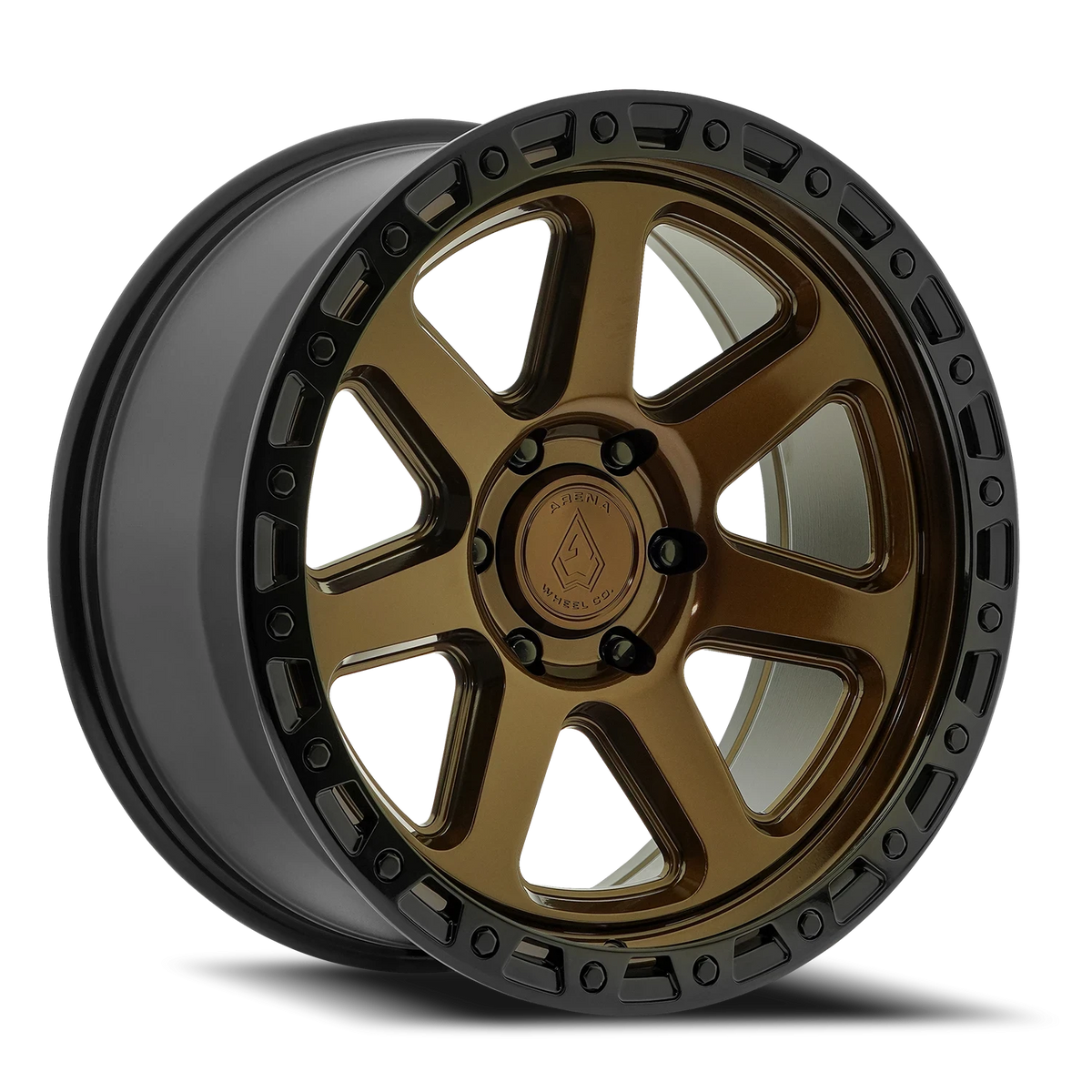 Arena Throttle 17X9 +0 Smoked Bronze W/ Gloss Black Lip
