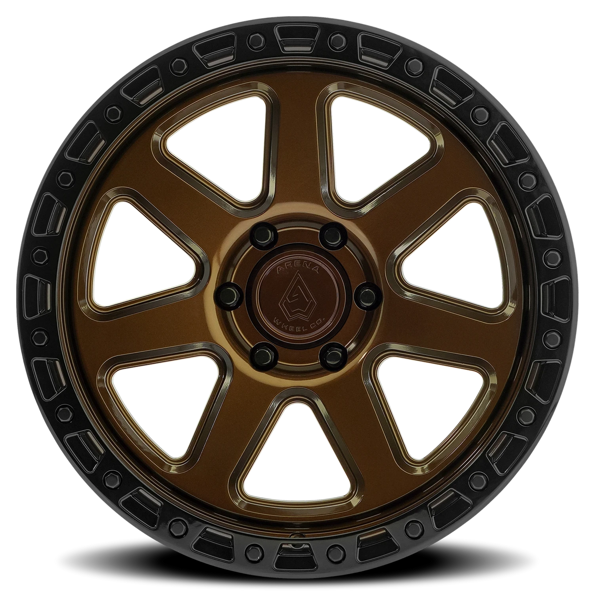 Arena Throttle 17X9 -12 Smoked Bronze W/ Gloss Black Lip