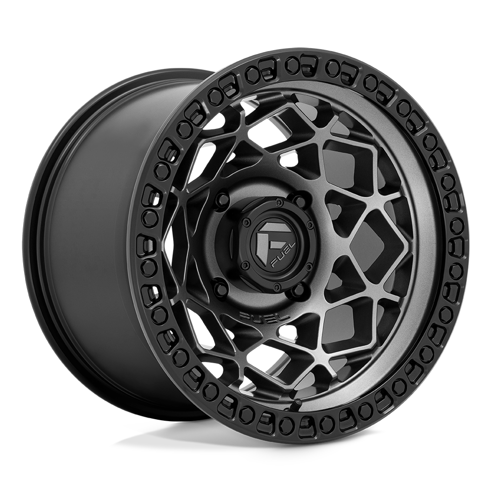 Fuel Utv D784 Unit Utv 15X7 +10 Gunmetal W/ Matte Black Ring