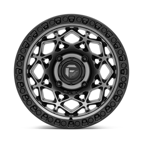 Fuel Utv D784 Unit Utv 15X10 +0 Gunmetal W/ Matte Black Ring