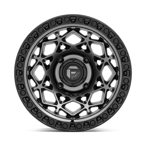 Fuel Utv D784 Unit Utv 15X7 +10 Gunmetal W/ Matte Black Ring