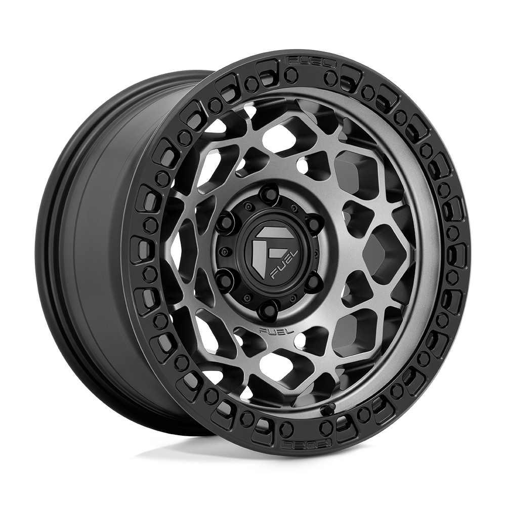 Fuel 1Pc D784 Unit 17X9 -12 Gunmetal W/ Matte Black Ring