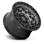 Fuel 1Pc D784 Unit 17X9 +1 Gunmetal W/ Matte Black Ring