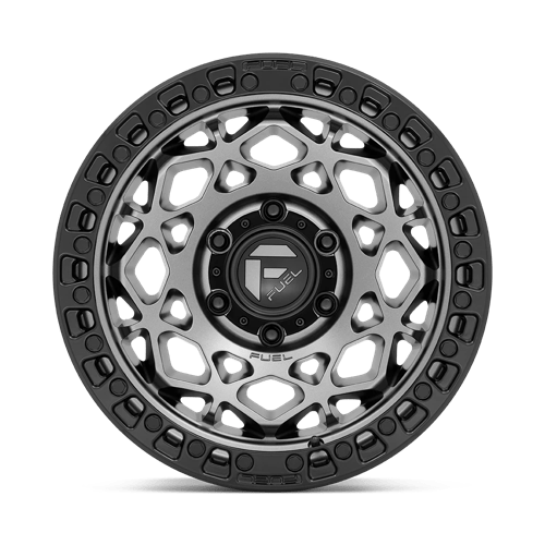 Fuel 1Pc D784 Unit 17X9 +1 Gunmetal W/ Matte Black Ring