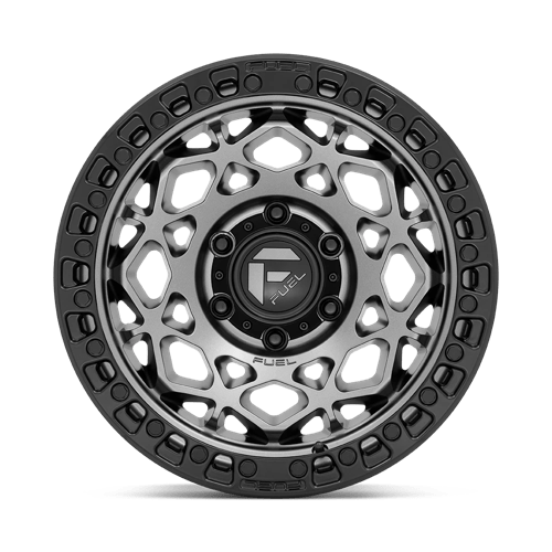 Fuel 1Pc D784 Unit 17X9 -12 Gunmetal W/ Matte Black Ring