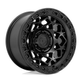 Fuel 1Pc D786 Unit 17X9 +1 Matte Black W/ M-Black Ring