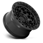 Fuel 1Pc D786 Unit 17X9 +1 Matte Black W/ M-Black Ring