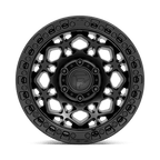 Fuel 1Pc D786 Unit 17X9 +1 Matte Black W/ M-Black Ring