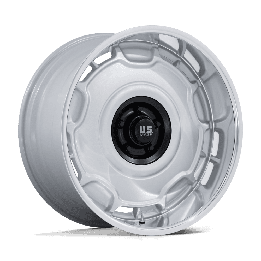 Us Mag 1Pc Uc146 Arlington 22X10.5 +12 Silver M-Blk Center W/ Dc-Lip