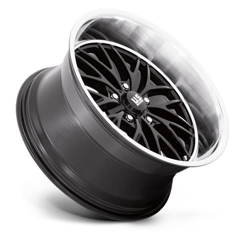 Us Mag 1Pc U138 Santa Cruz 22X9 +15 Gloss Black W/ Diamond Cut Lip
