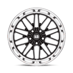 Us Mag 1Pc U138 Santa Cruz 22X9 +15 Gloss Black W/ Diamond Cut Lip