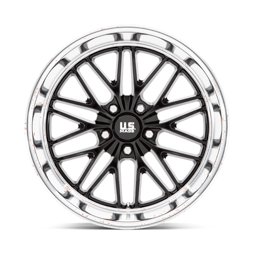 Us Mag 1Pc U138 Santa Cruz 20X10 +6 Gloss Black W/ Diamond Cut Lip