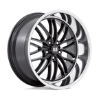 Us Mag 1Pc U138 Santa Cruz 22X10.5 +0 Gloss Black W/ Diamond Cut Lip