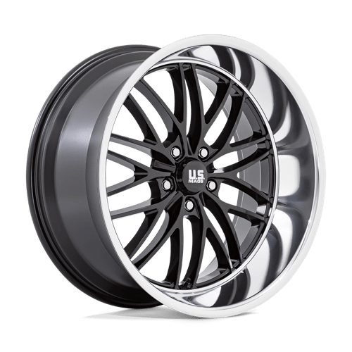 Us Mag 1Pc U138 Santa Cruz 22X10.5 +0 Gloss Black W/ Diamond Cut Lip