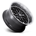 Us Mag 1Pc U138 Santa Cruz 22X10.5 +0 Gloss Black W/ Diamond Cut Lip