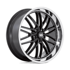 Us Mag 1Pc U138 Santa Cruz 22X9 +15 Gloss Black W/ Diamond Cut Lip