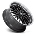 Us Mag 1Pc U138 Santa Cruz 22X9 +15 Gloss Black W/ Diamond Cut Lip
