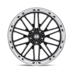 Us Mag 1Pc U138 Santa Cruz 22X9 +15 Gloss Black W/ Diamond Cut Lip