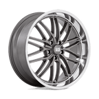Us Mag 1Pc U139 Santa Cruz 22X9 +15 Anthracite W/ Diamond Cut Lip