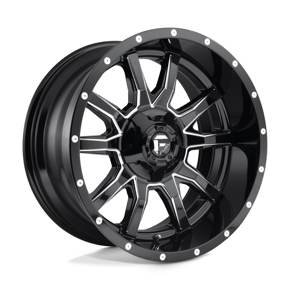 Fuel 1Pc D627 Vandal 20X9 +19 Gloss Black Milled