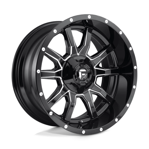 Fuel 1Pc D627 Vandal 17X9 +1 Gloss Black Milled