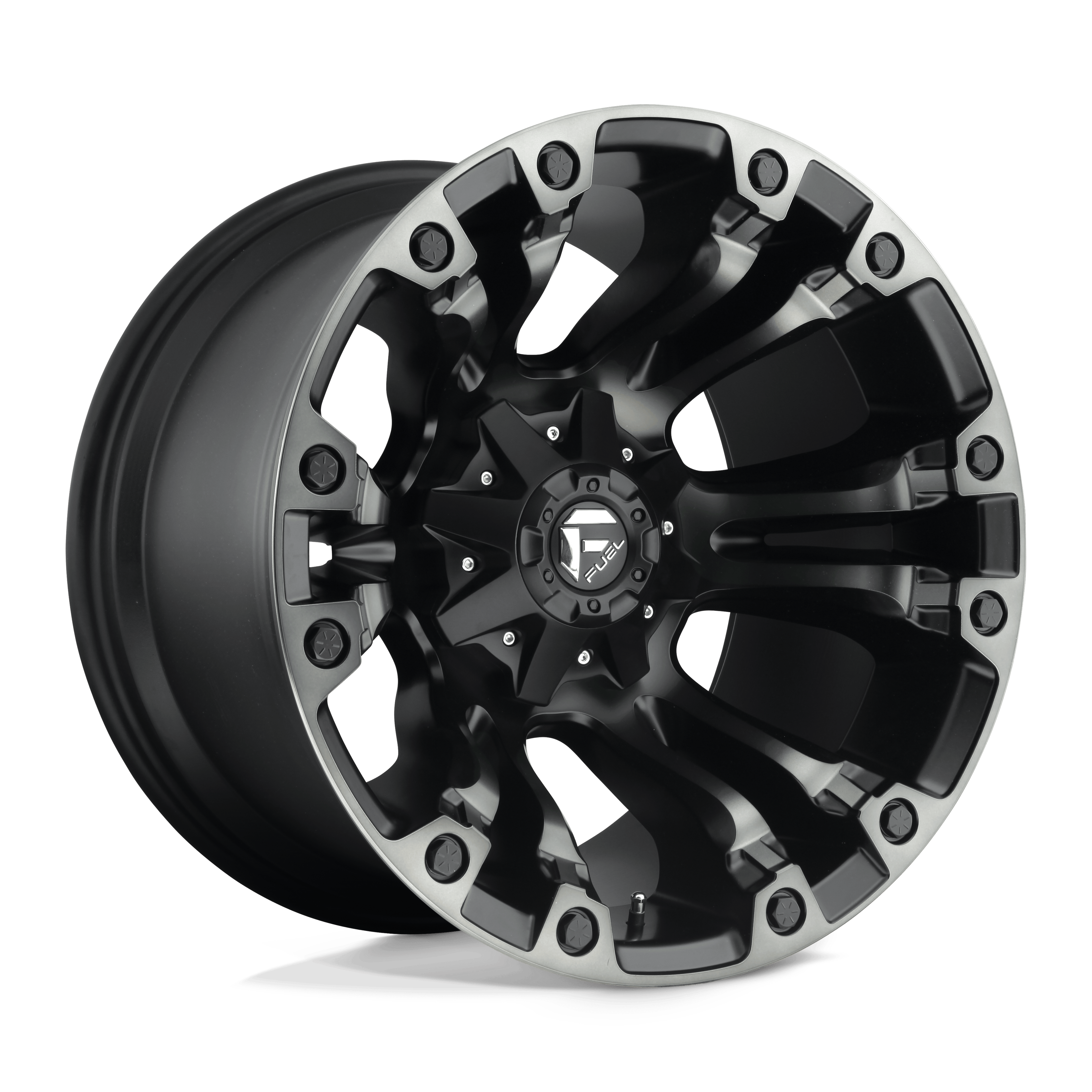 Fuel 1Pc D851 Vapor 20X9 +1 Matte Black Gray Tint