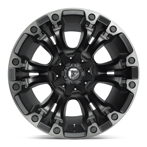 Fuel 1Pc D851 Vapor 20X9 +1 Matte Black Gray Tint