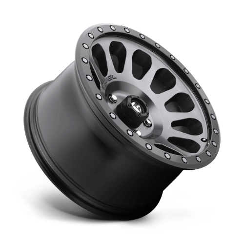 Fuel 1Pc D601 Vector 17X8.5 +7 Matte Gunmetal Black Bead Ring