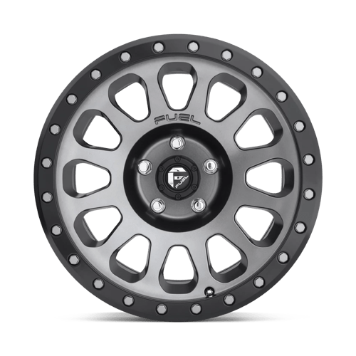 Fuel 1Pc D601 Vector 18X9 +1 Matte Gunmetal Black Bead Ring