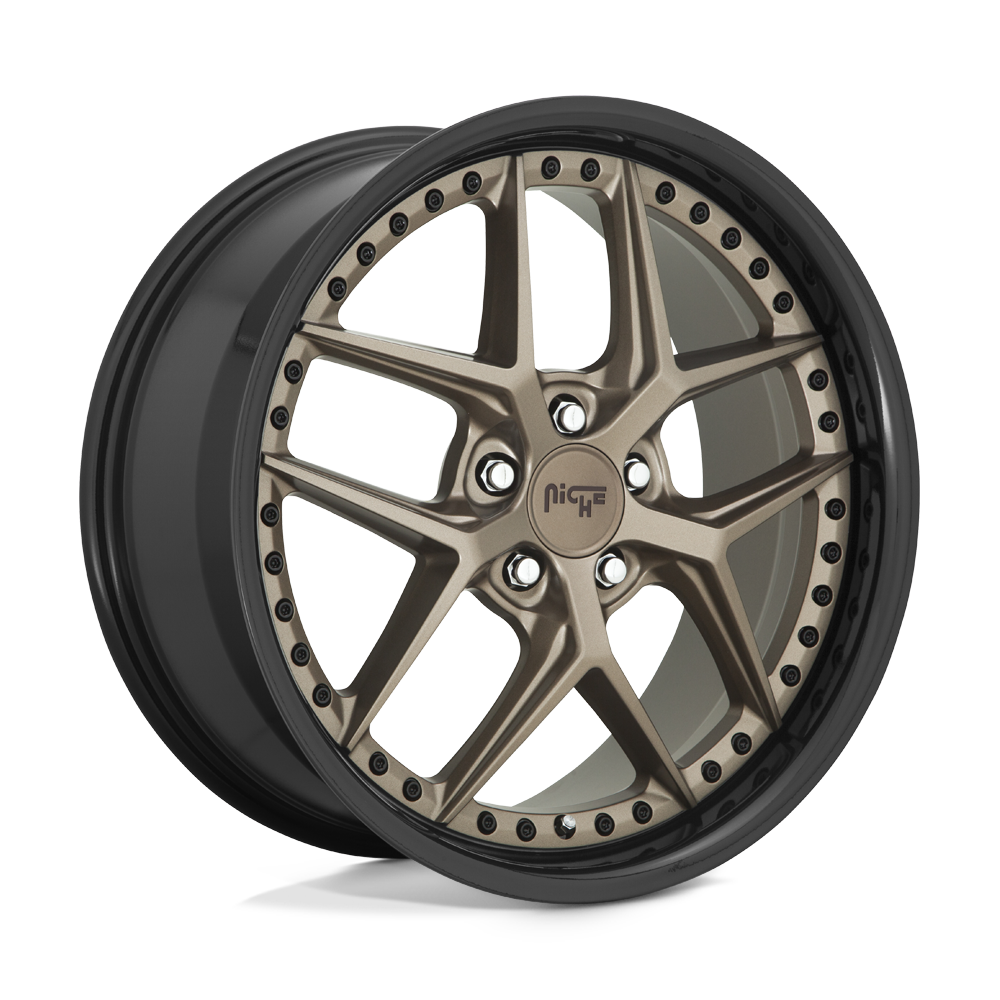 Niche 1Pc M227 Vice 20X10.5 +40 Matte Bronze Black Bead Ring