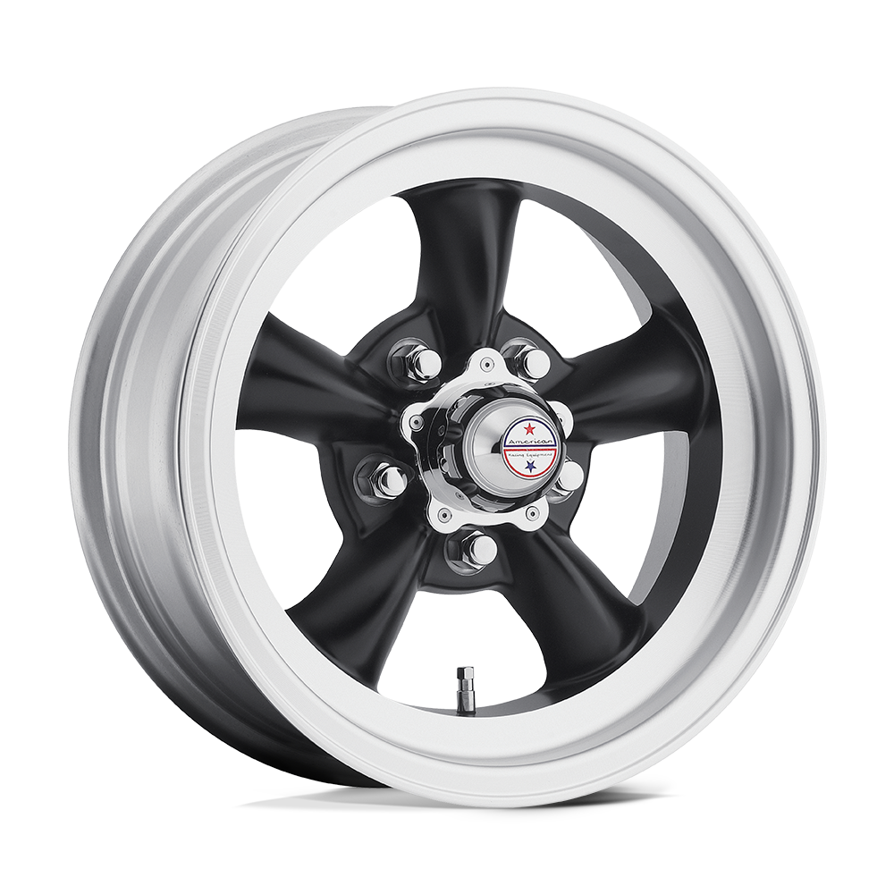 American Racing Vintage Vn105 Torq Thrust D 15X10 -44 Satin  Black W/ Machined Lip