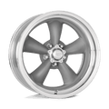 American Racing Vintage Vn205 Classic Torq Thrust Ii 14X7 +0 Torq Thrust Gray W/ Polish Lip
