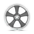 American Racing Vintage Vn215 Classic Torq Thrust Ii 17X8 +8 Mag Gray W/ Machined Lip