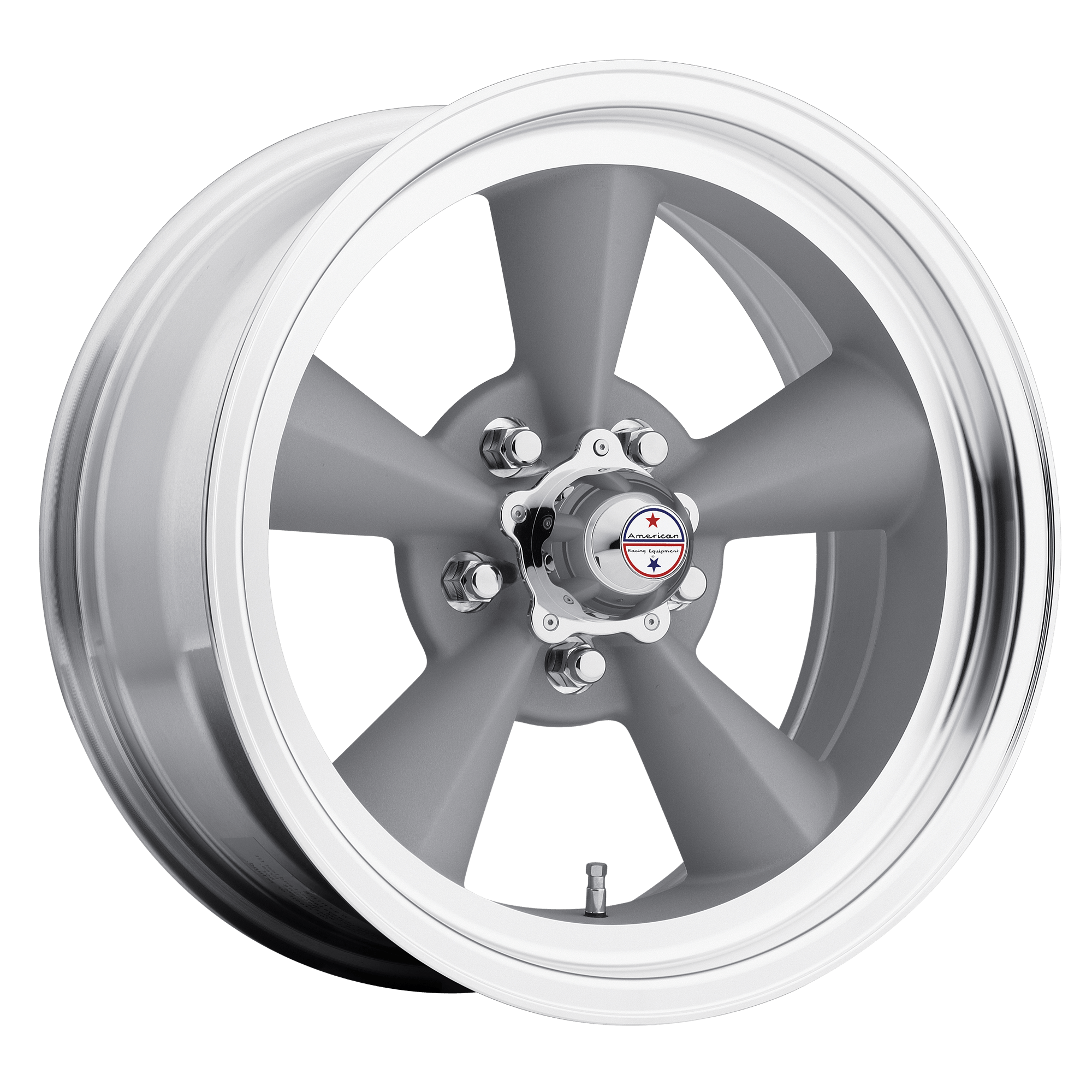 American Racing Vintage Vn309 Tt O 15X5 -13 Vintage Silver W/ Machined Lip
