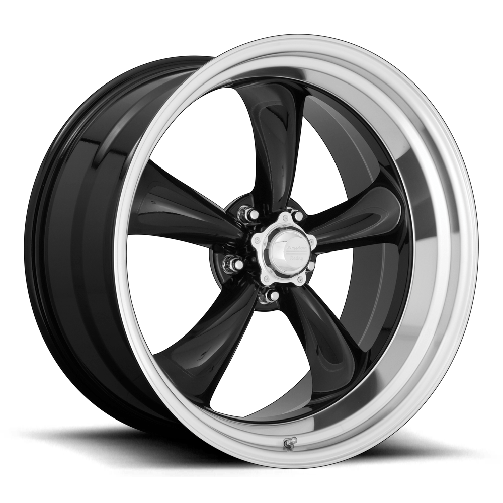 American Racing Vintage Vn315 Torq Thrust Ii 1 Pc 22X11 +18 Gloss Black Machined Lip