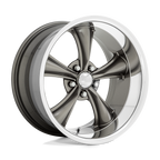 American Racing Vintage Vn338 Boss Tt 20X8.5 +2 Graphite W/ Diamond Cut Lip