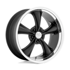 American Racing Vintage Vn338 Boss Tt 20X8.5 +2 Textured Black Diamond Cut Lip