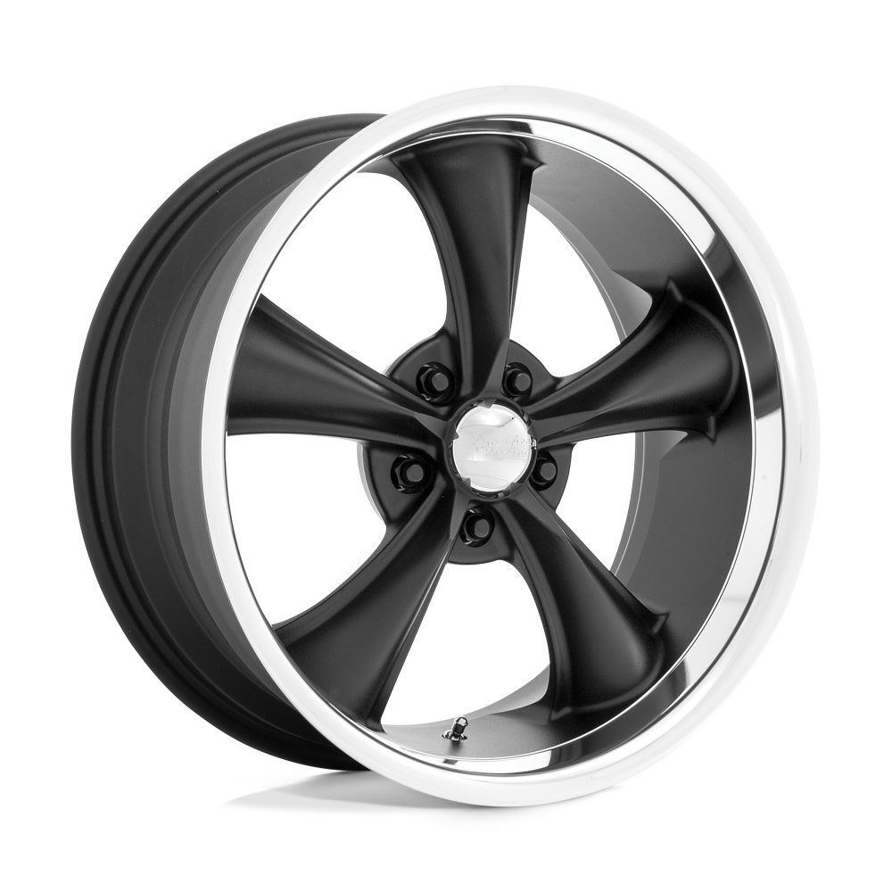American Racing Vintage Vn338 Boss Tt 20X10 +35 Textured Black Diamond Cut Lip