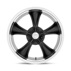 American Racing Vintage Vn338 Boss Tt 18X8 +2 Textured Black Diamond Cut Lip