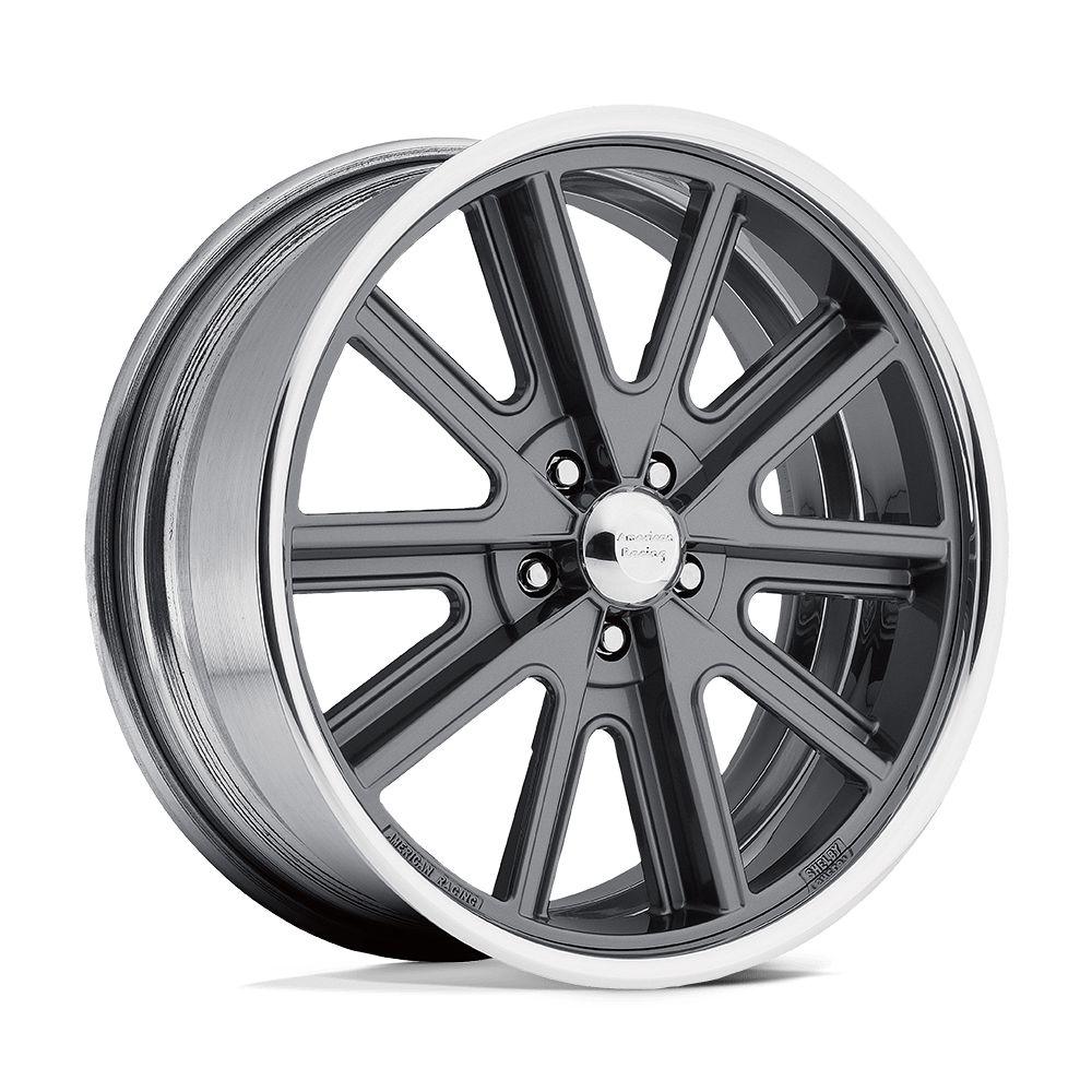 American Racing Vintage Vn407 Cobra 17X9 +12 Two-Pc Mag Gray Polish Barrel