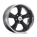 American Racing Vintage Vn425 Torq Thrust Sl 20X10.5 +25 Hot Rod Black W/ Pol Lip
