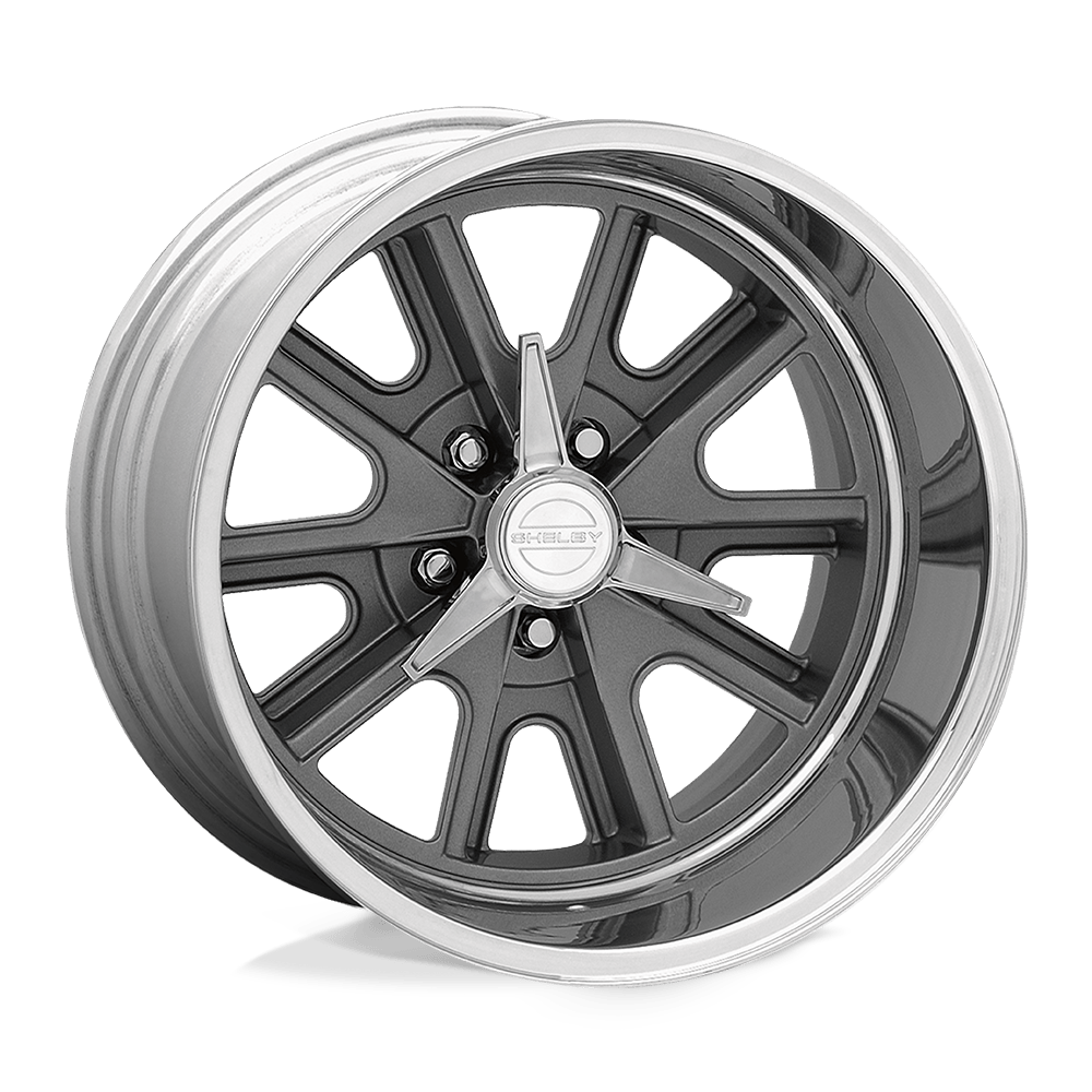 American Racing Vintage Vn427 Shelby Cobra 17X8 -19 Two-Pc Mag Gray Polish Barrel